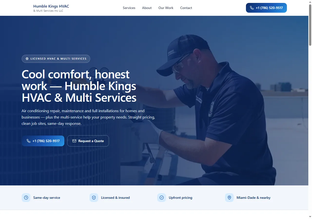 Humble Kings HVAC & Multi Services | AR Webcrafts