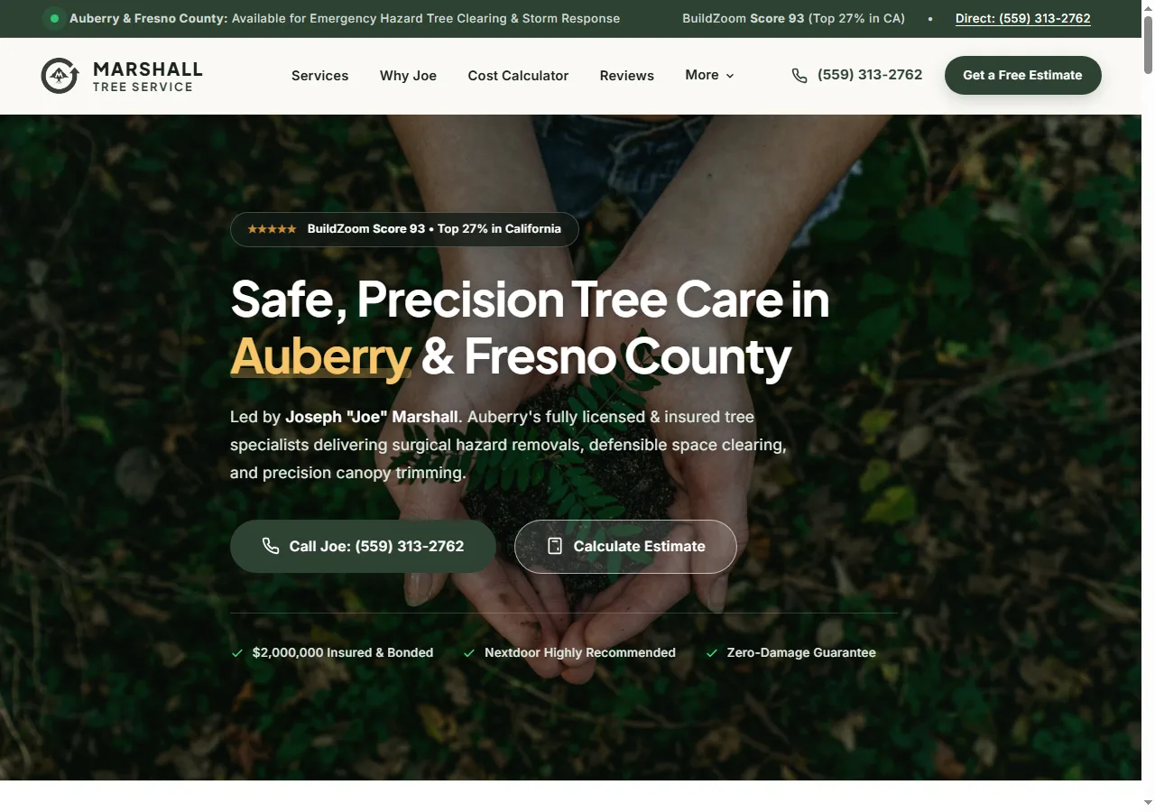 Marshall Tree Service — Auberry CA | AR Webcrafts